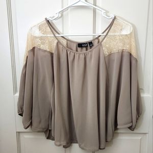a.n.a (S) sheer tan top